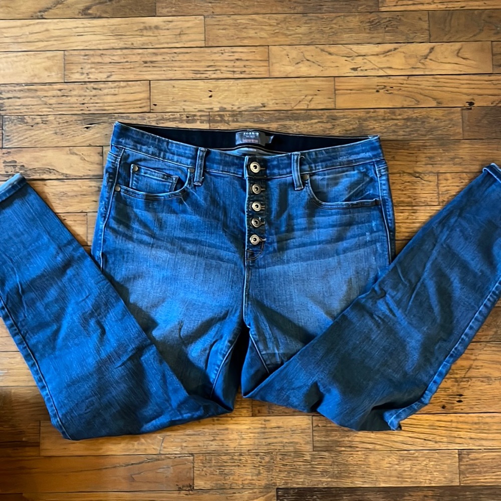 Torrid button up skinny jeans